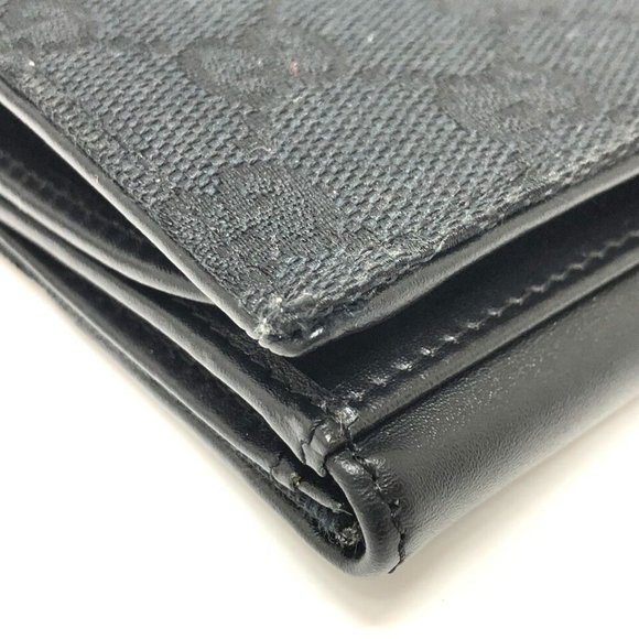 Auth GUCCI 035.2184 GG Jackie Long Wallet Folded wallet GGCanvas Black/SilverHar - Picture 8 of 16